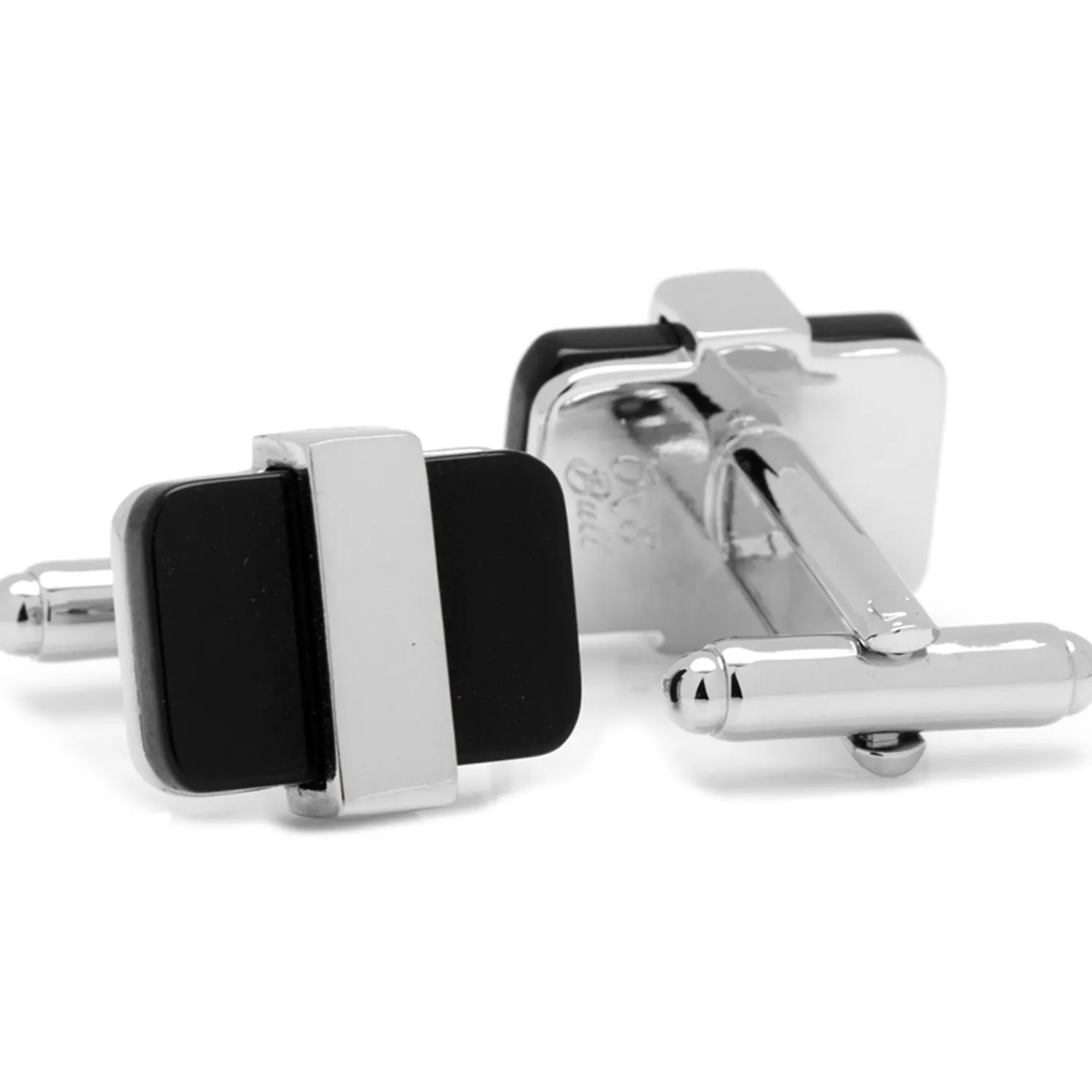 Store Silver Wrapped Onyx Cufflinks Luxury Cufflinks | Hobbies & Interests Cufflinks