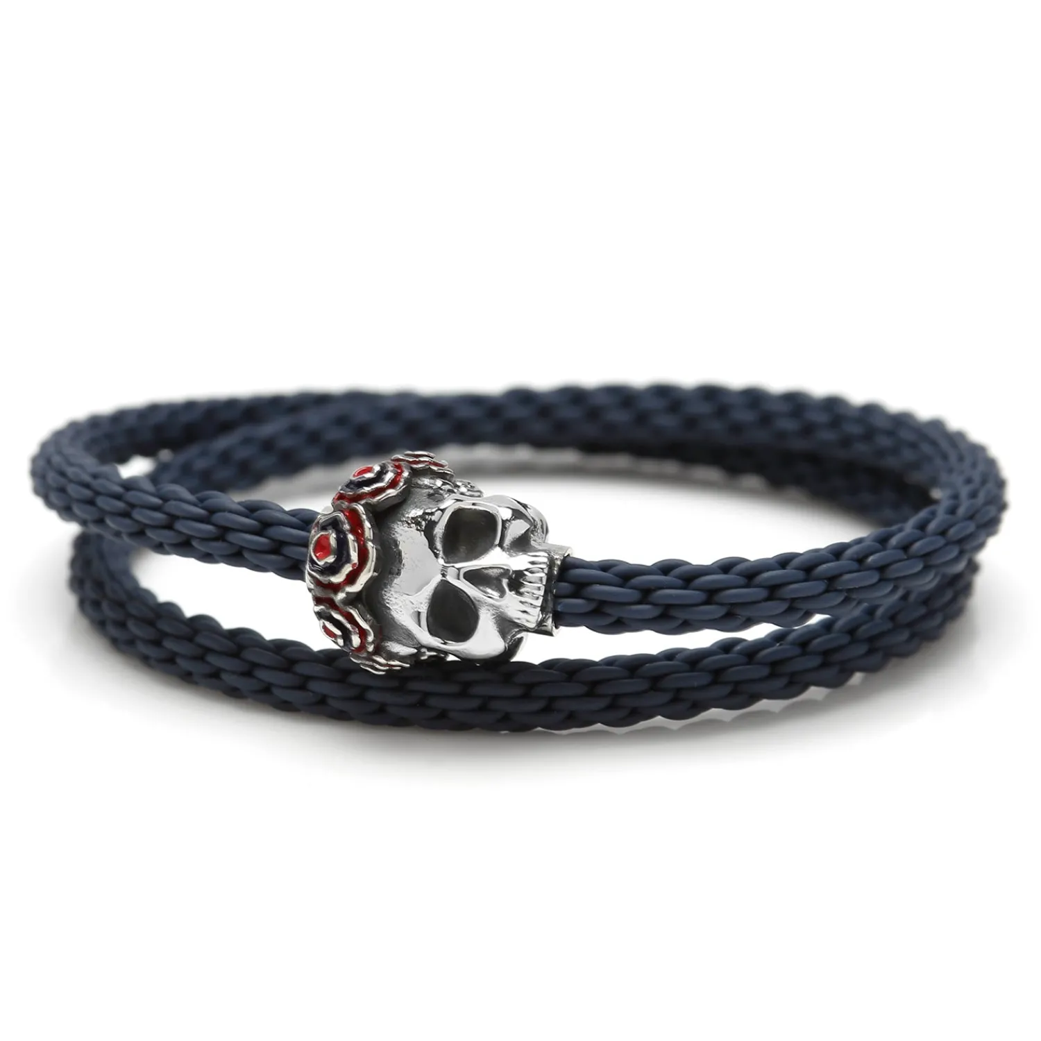Discount Skull Gear w/ Semi Precious Stone Bracelet 17cm Bracelets
