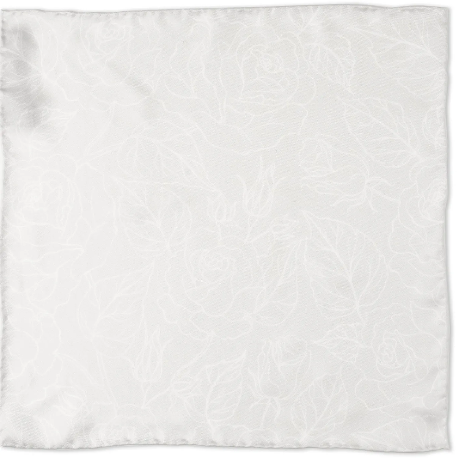Online Soft Floral Gray Silk Men's Pocket Square Pocket Squares