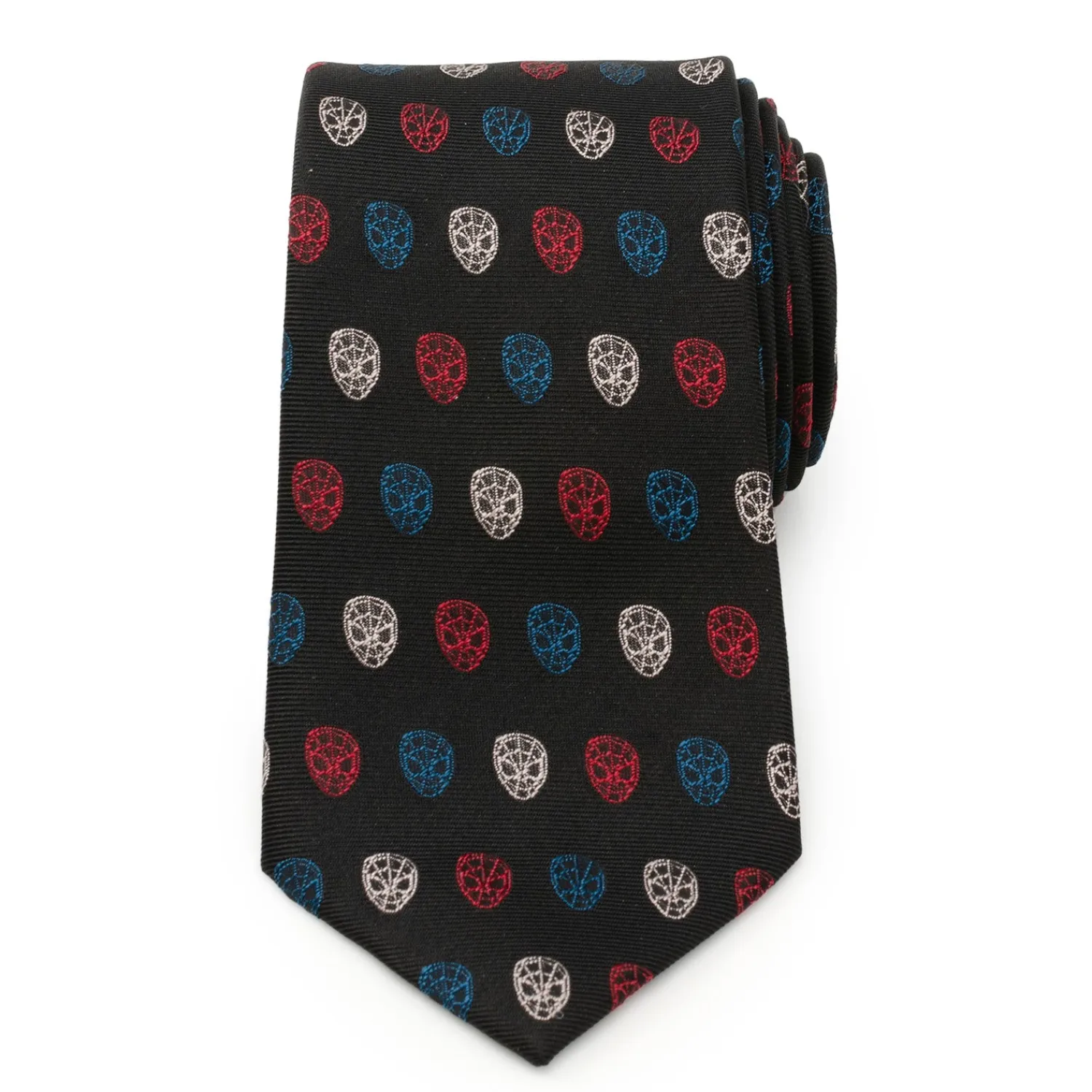 spiderman_black_multi_mens_tie_2.webp Best Sale Spider-Man Black Multi Men's Tie Marvel Ties