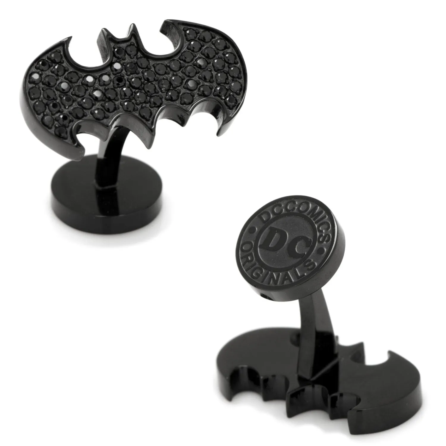 New Stainless Steel Black Pave Crystal Batman Cufflinks Luxury Cufflinks | Hobbies & Interests Cufflinks