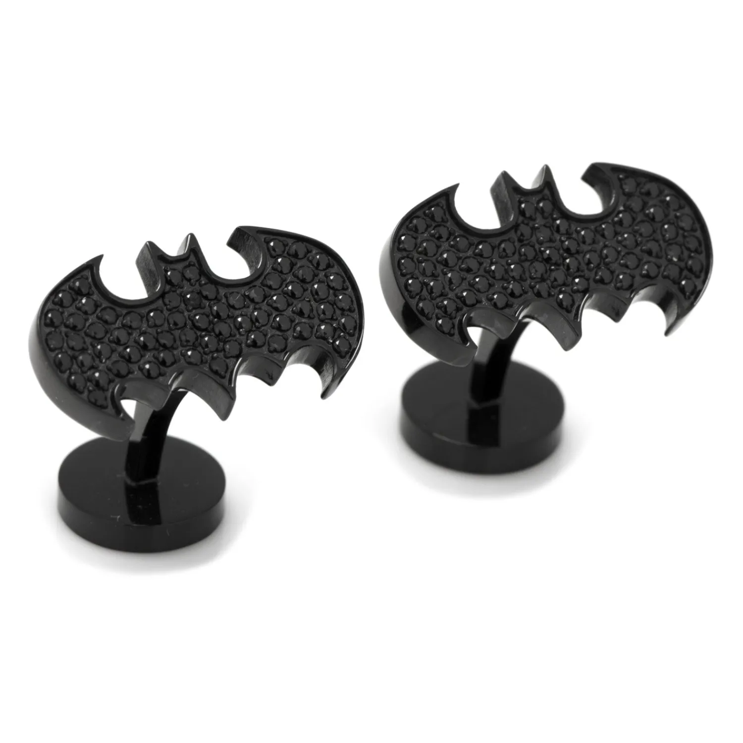 New Stainless Steel Black Pave Crystal Batman Cufflinks Luxury Cufflinks | Hobbies & Interests Cufflinks
