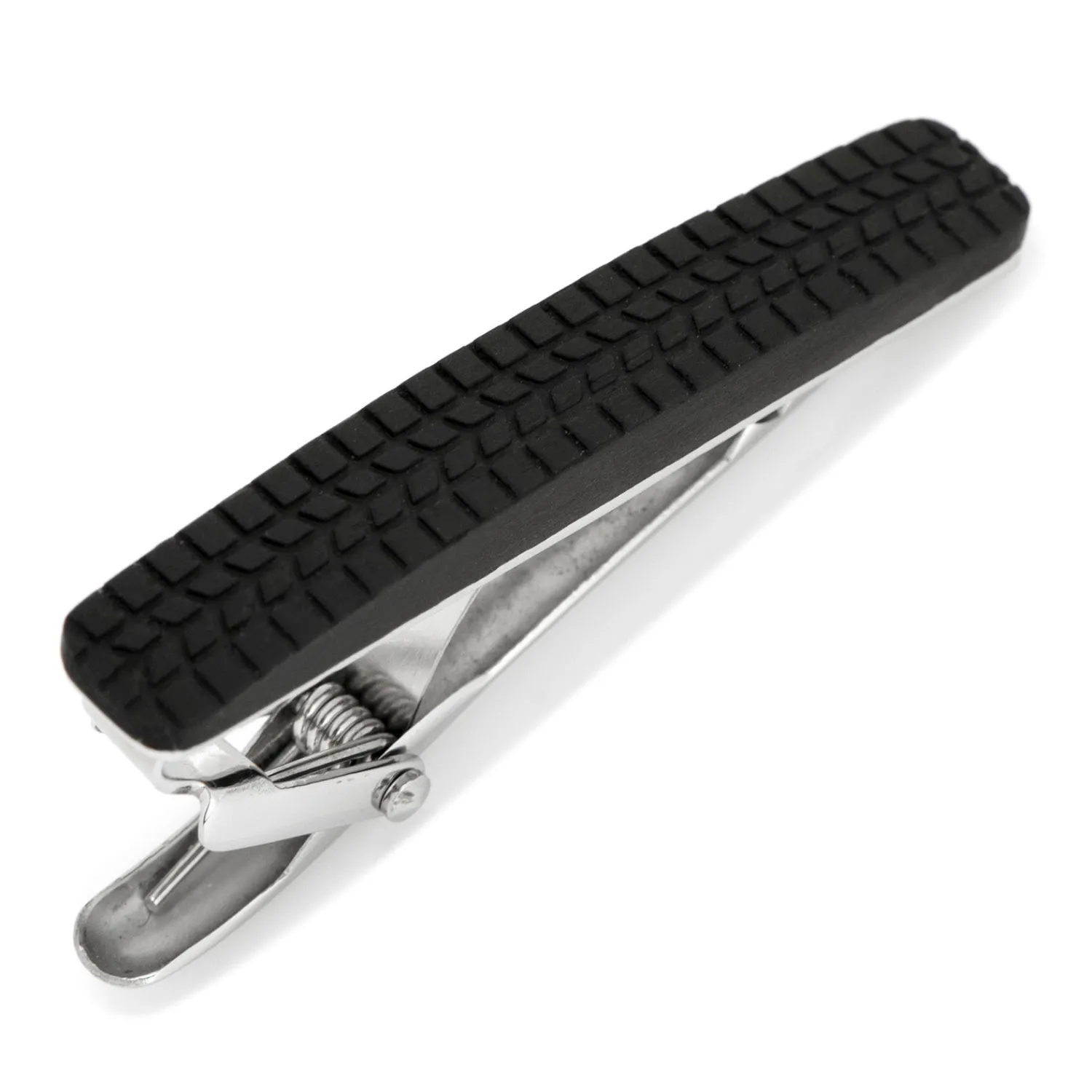Hot Stainless Steel Carbon Fiber Tire Tread Tie Clip Hobbies & Interests Tie Bars | Classic Tie Bars