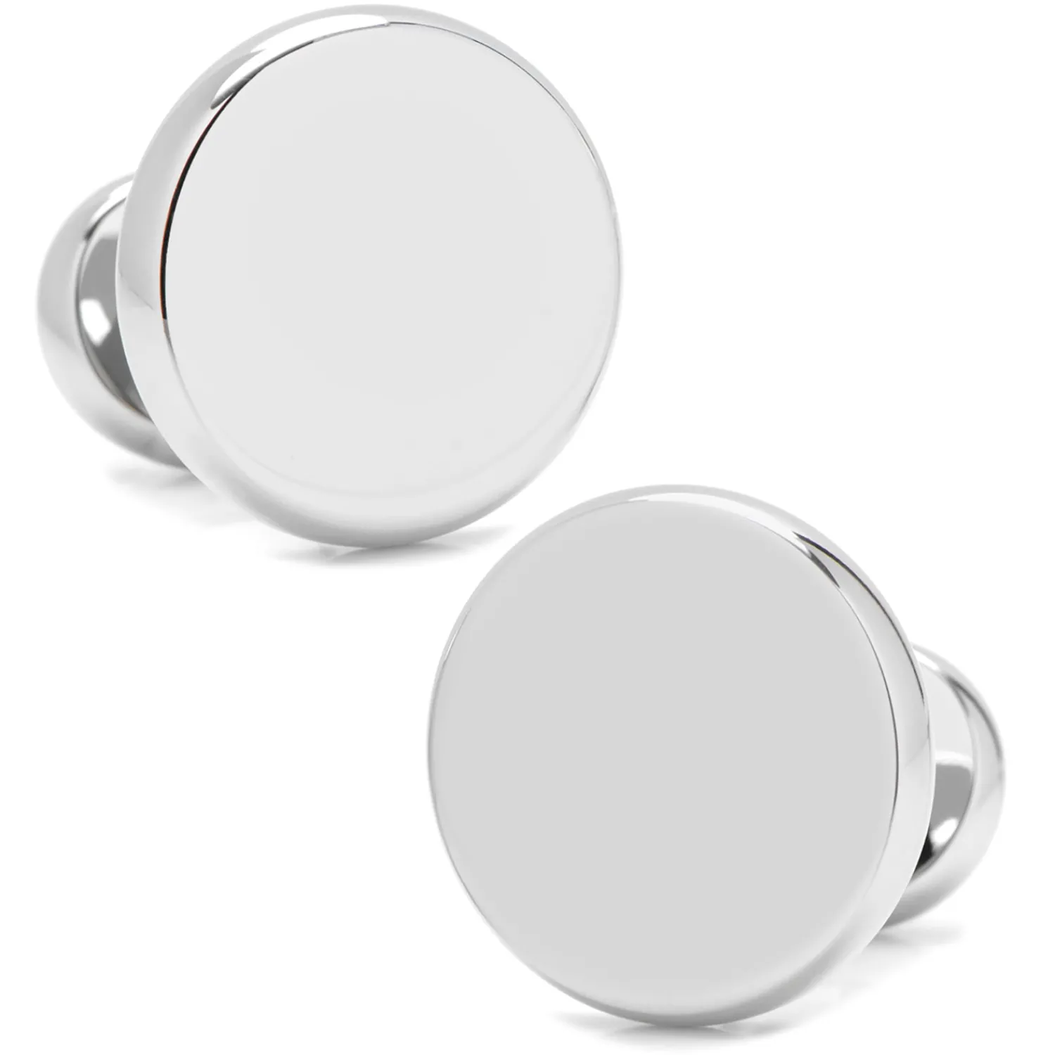Best Sale Stainless Steel Engravable Classic Round Cufflinks Luxury Cufflinks | Hobbies & Interests Cufflinks