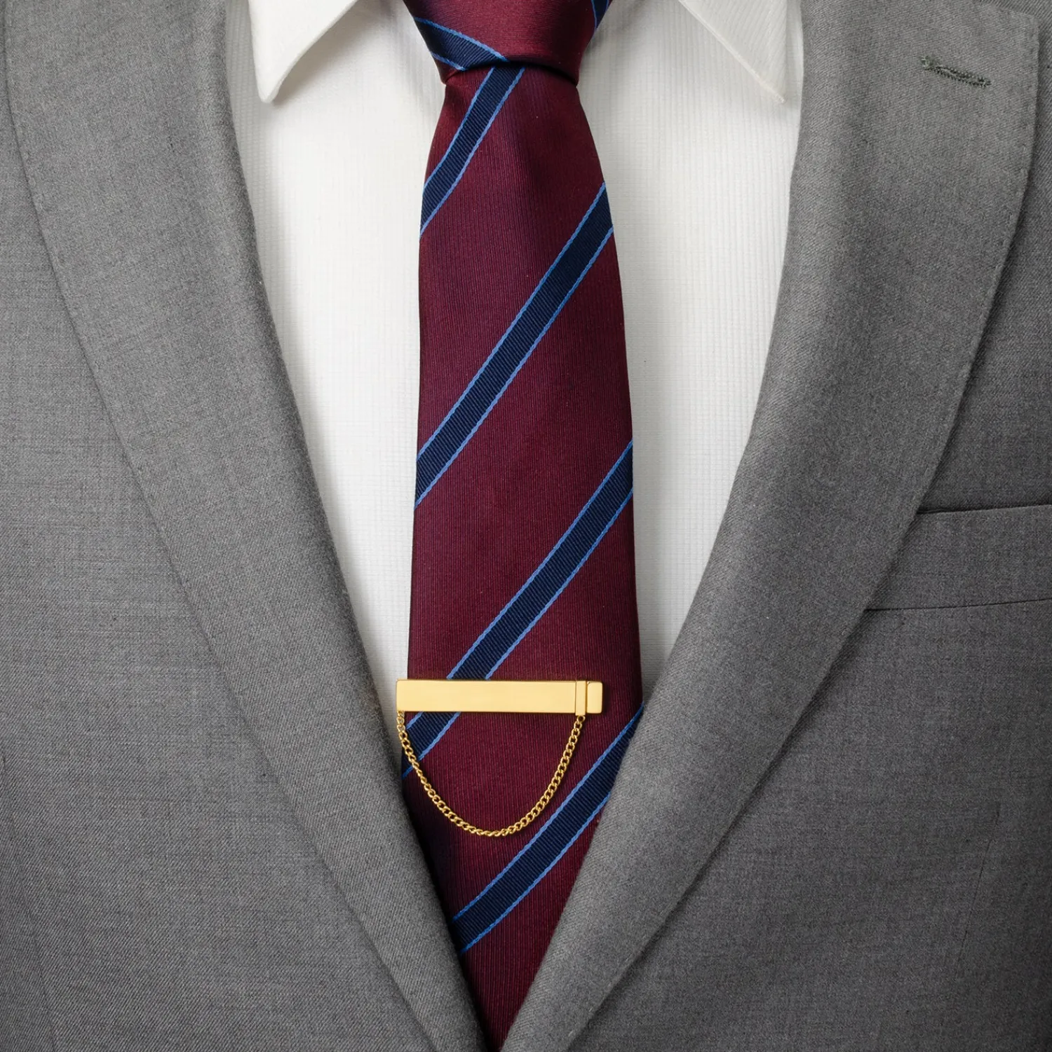 Flash Sale Stainless Steel Gold Chain Tie Clip Classic Tie Bars