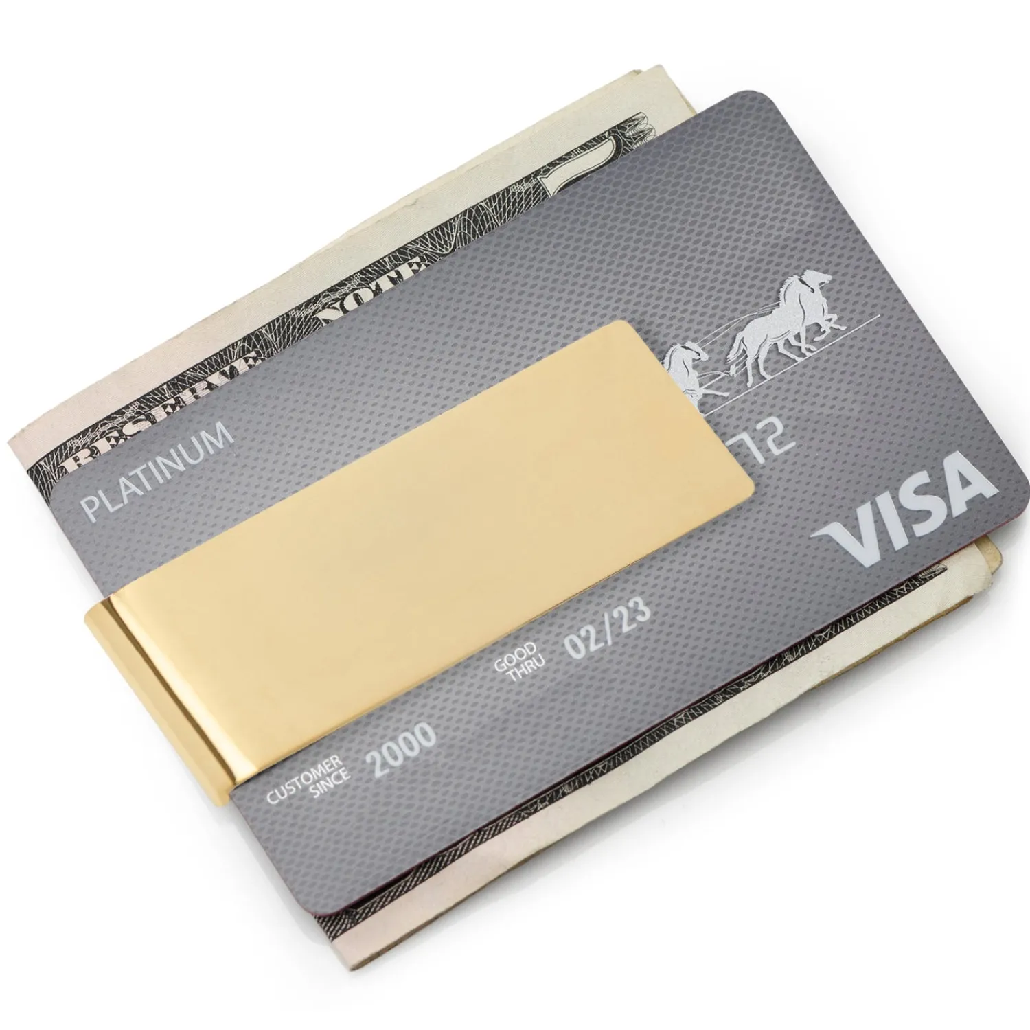 Outlet Stainless Steel Gold Engravable Money Clip Money Clips