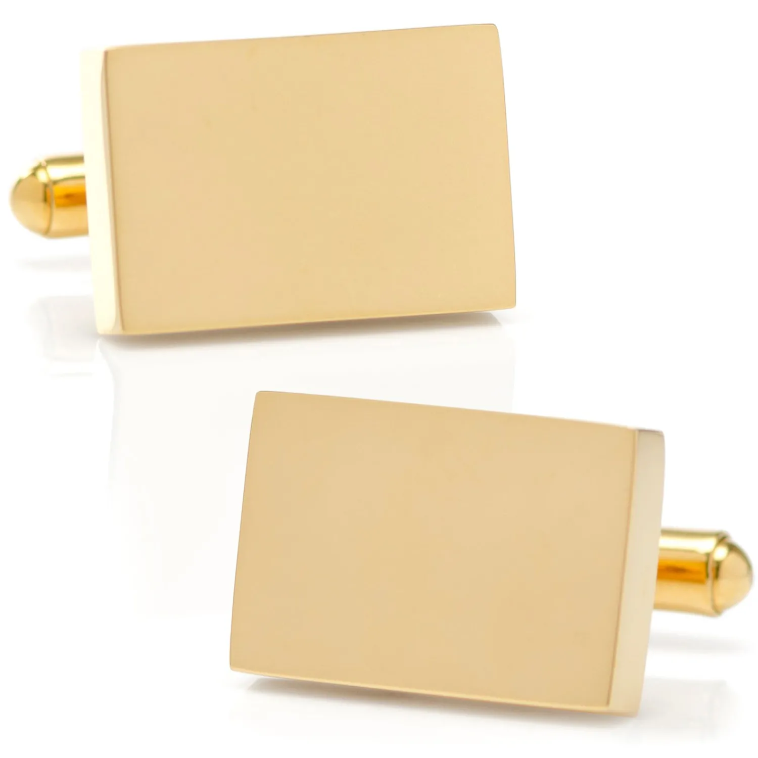 Flash Sale Stainless Steel Gold Plated Block Engravable Cufflinks Luxury Cufflinks | Hobbies & Interests Cufflinks