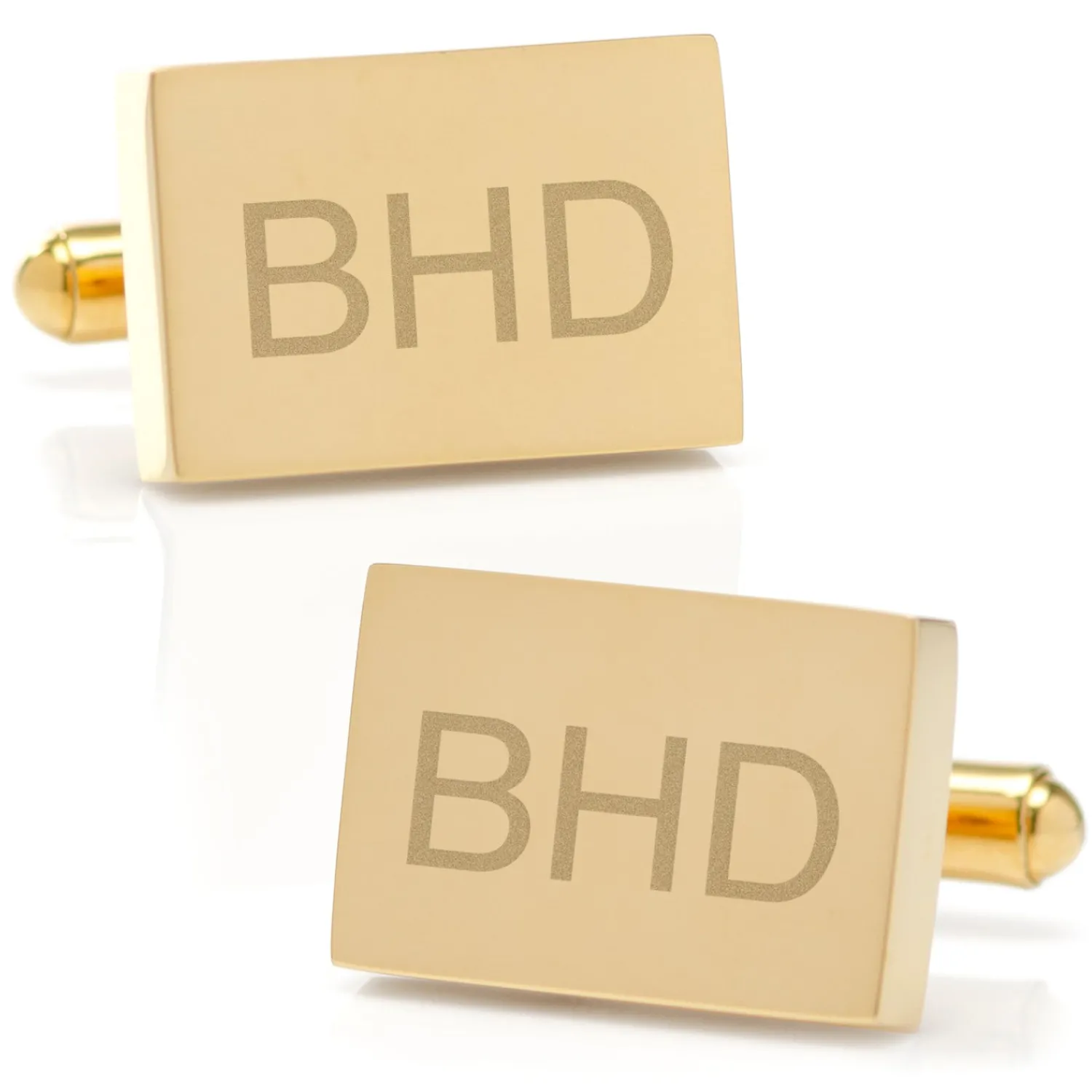 Flash Sale Stainless Steel Gold Plated Block Engravable Cufflinks Luxury Cufflinks | Hobbies & Interests Cufflinks
