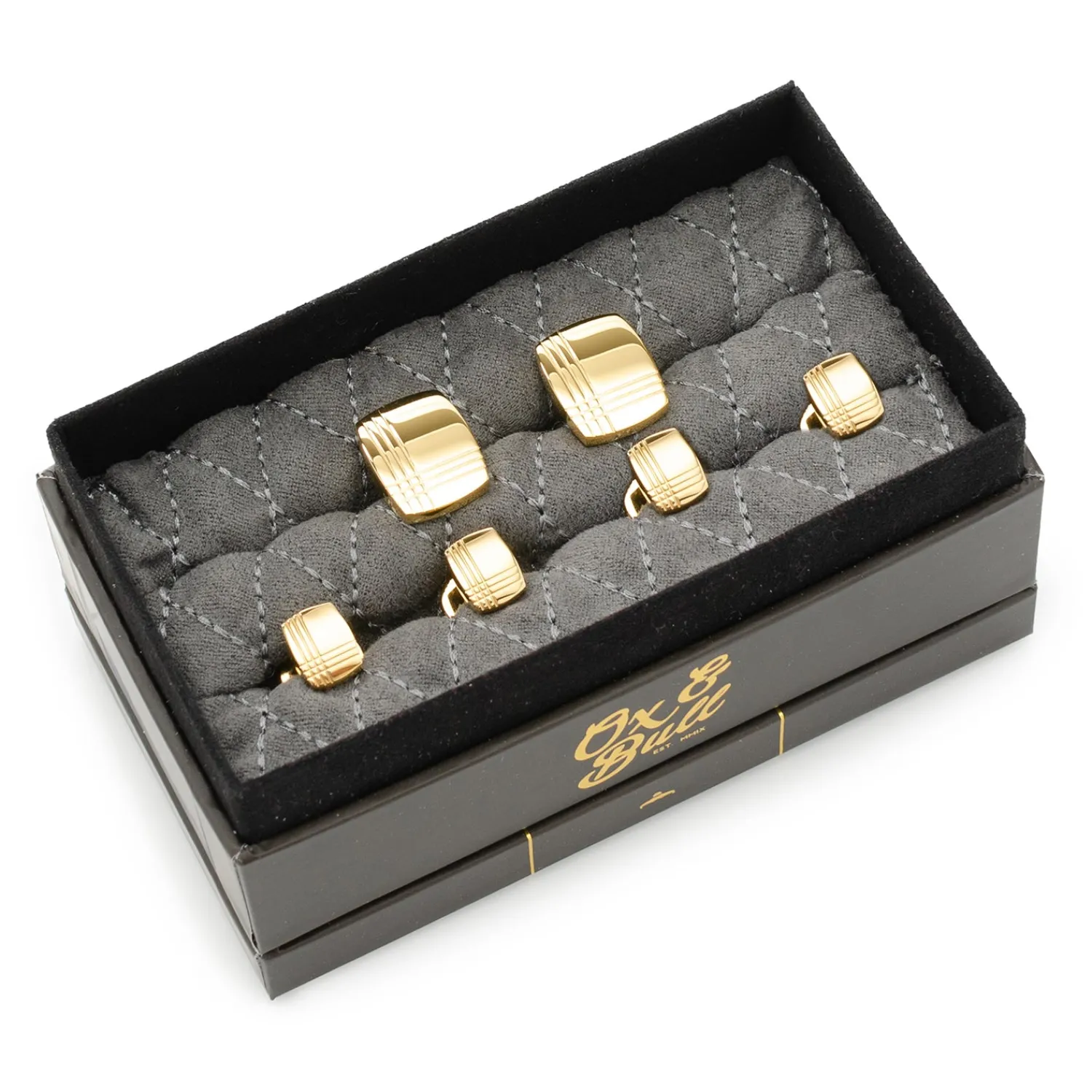 Online Stainless Steel Gold Tartan Stud Set Stud Sets