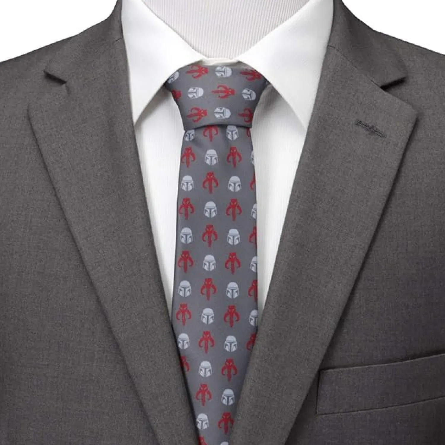 Hot Mando Gray Men's Tie Star Wars Ties