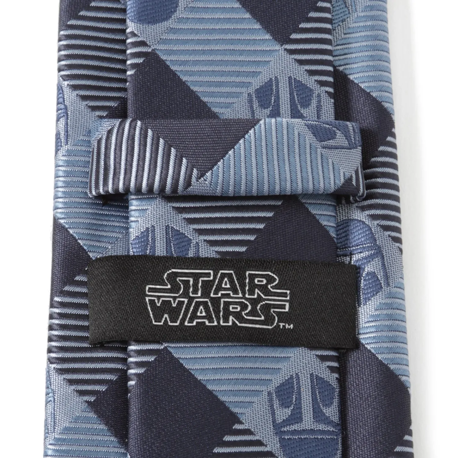 star_wars_mando_helmet_check_blue_mens_tie_4.webp Best Sale Mando Helmet Check Blue Mens Tie Star Wars Ties
