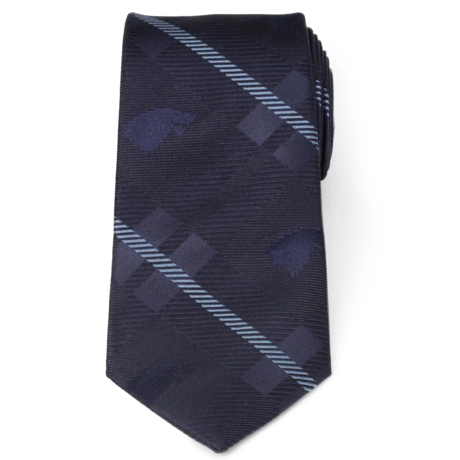 stark_direwolf_blue_plaid_silk_mens_tie_2.webp Cheap Stark Direwolf Blue Plaid Silk Men's Tie Game Of Thrones Ties