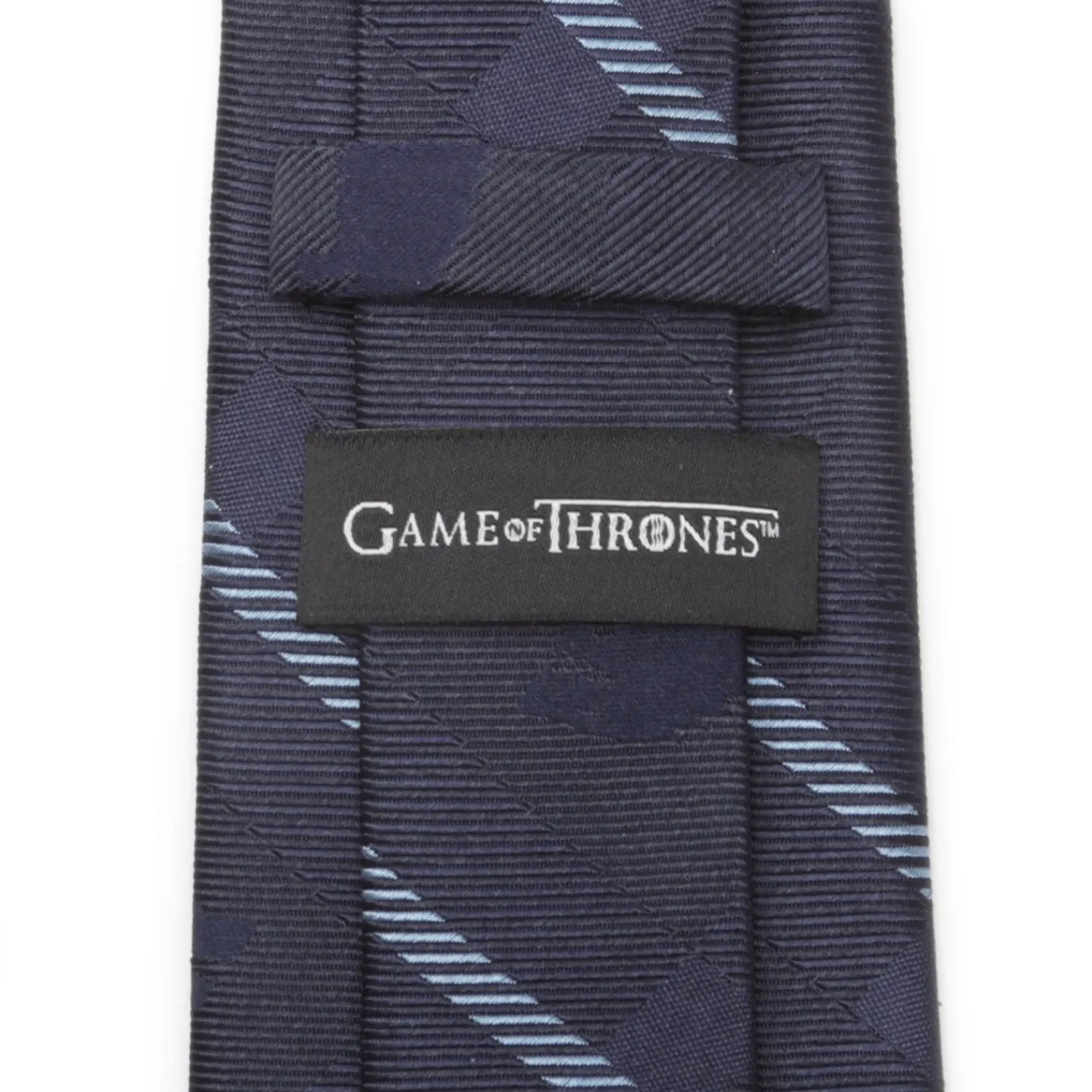 stark_direwolf_blue_plaid_silk_mens_tie_3.webp Cheap Stark Direwolf Blue Plaid Silk Men's Tie Game Of Thrones Ties