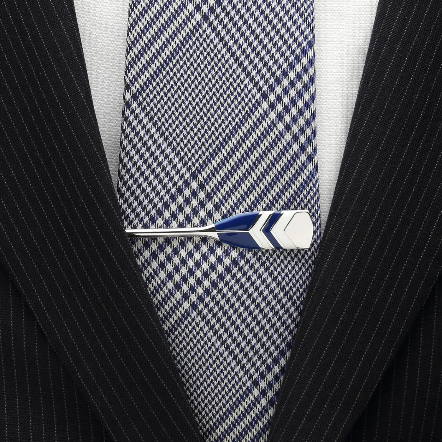 Discount Sterling Crew Oar Chevron Pattern Tie Bar Classic Tie Bars