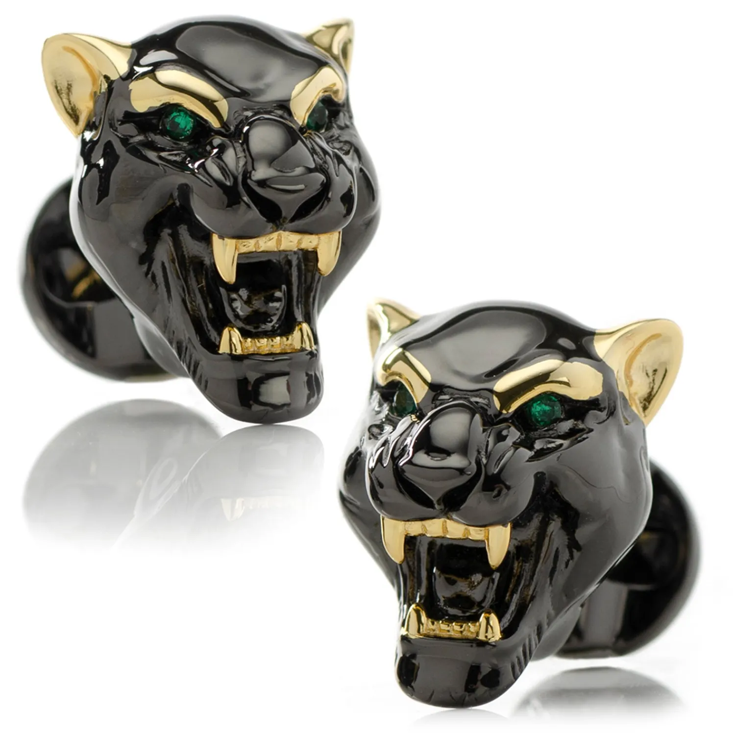 Store Sterling Silver Black and Gold Panther Cufflinks Luxury Cufflinks | Hobbies & Interests Cufflinks