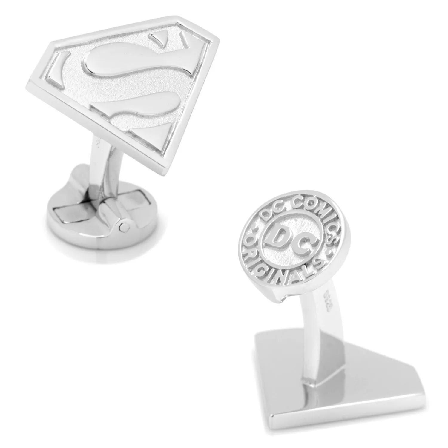 Flash Sale Sterling Silver Superman Shield Cufflinks Luxury Cufflinks | Movies & Characters Cufflinks