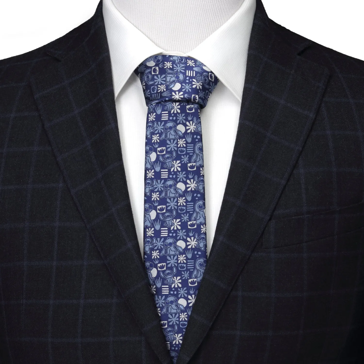 Cheap Stitch Blue Tropical Mens Tie Disney Ties