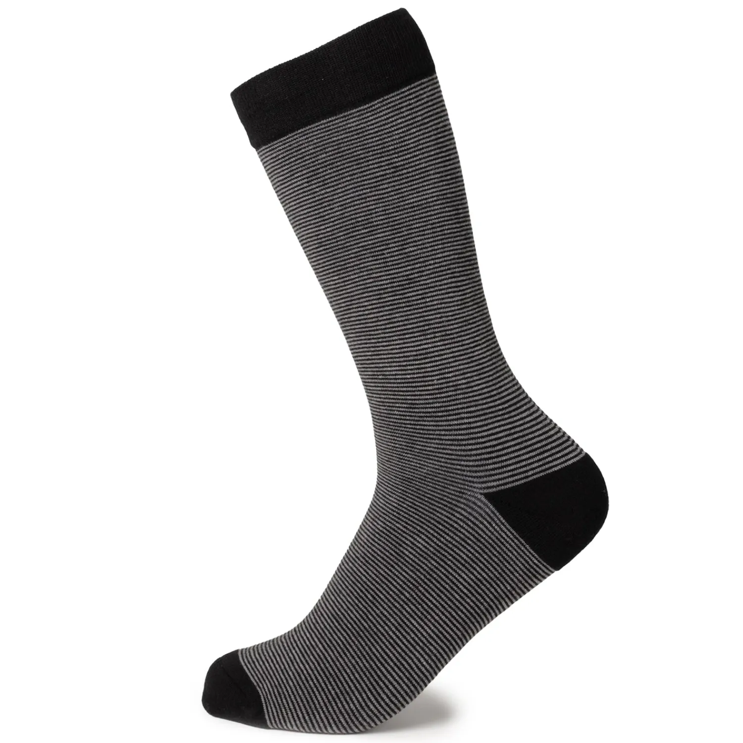 Cheap Striped Gray Black Men's Socks Socks