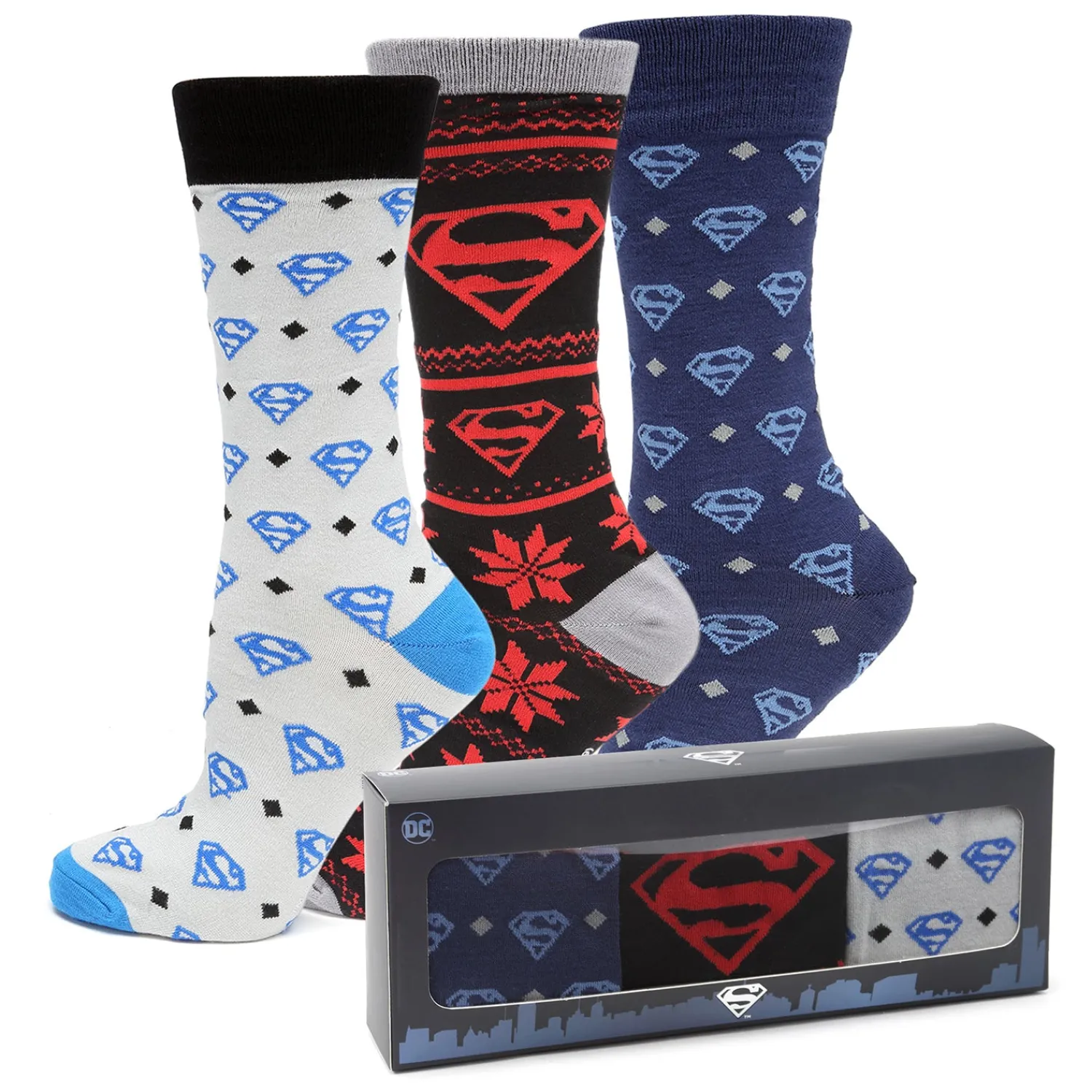 Fashion Superman 3 Pair Sock Gift Set Socks