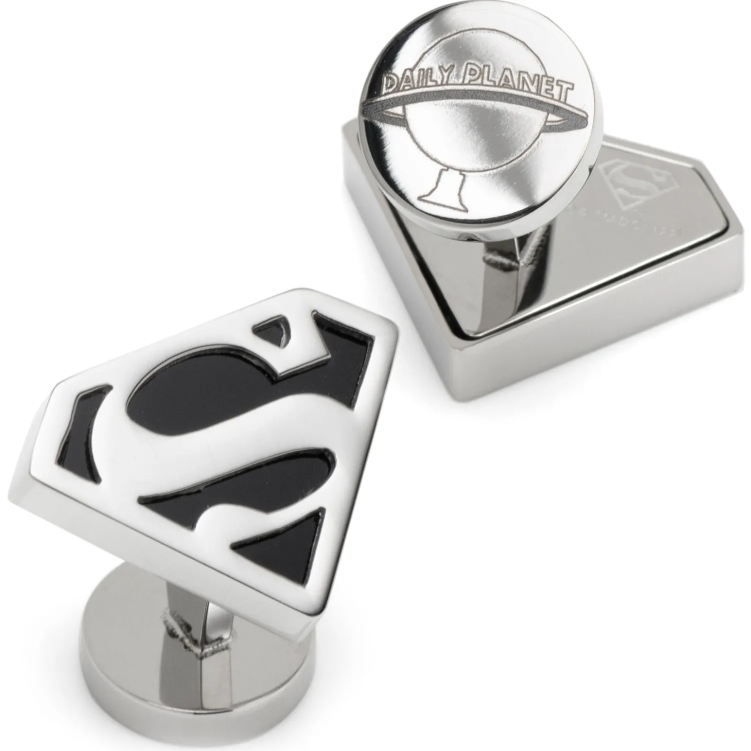 Outlet Superman Black Onyx Stainless Steel Cufflinks Luxury Cufflinks | Movies & Characters Cufflinks