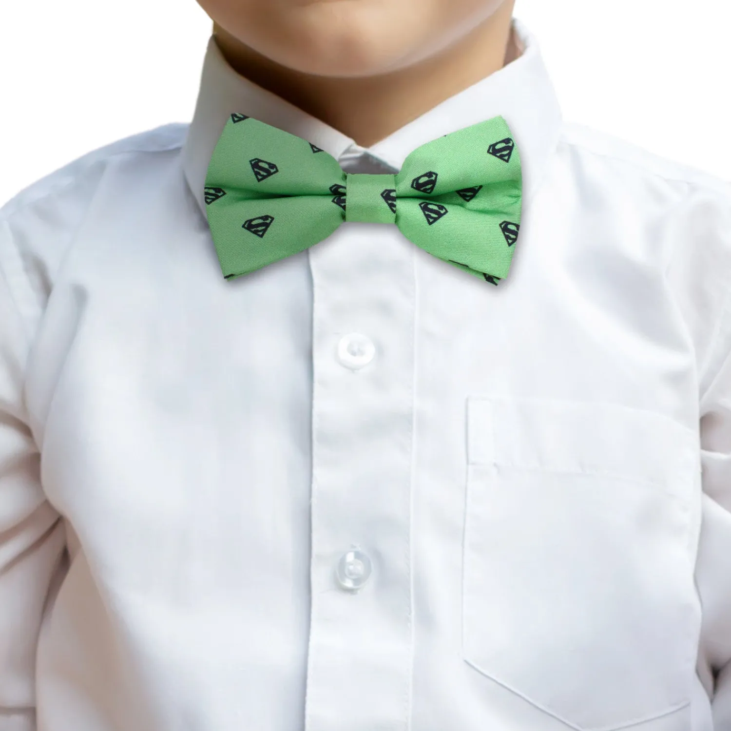 Cheap Superman Green Big Boys' Silk Bow Tie BOY Ties & Bow Ties For Boys | Dc Comics Ties