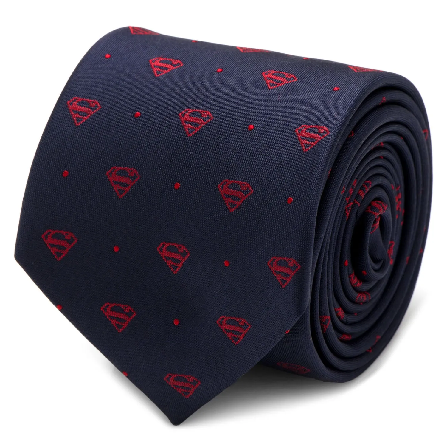 Discount Superman Shield Navy and Red Dot Tie Dc Comics Ties