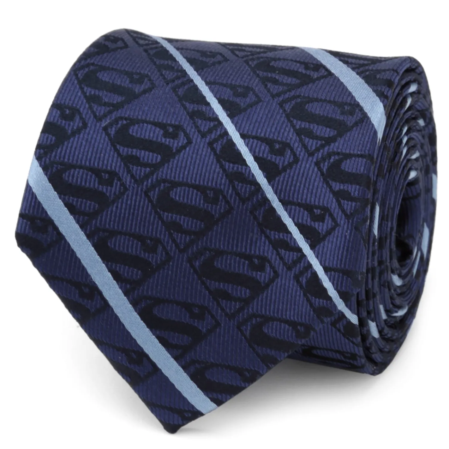 Cheap Superman Stripe Pattern Blue Silk Men's Tie Dc Comics Ties