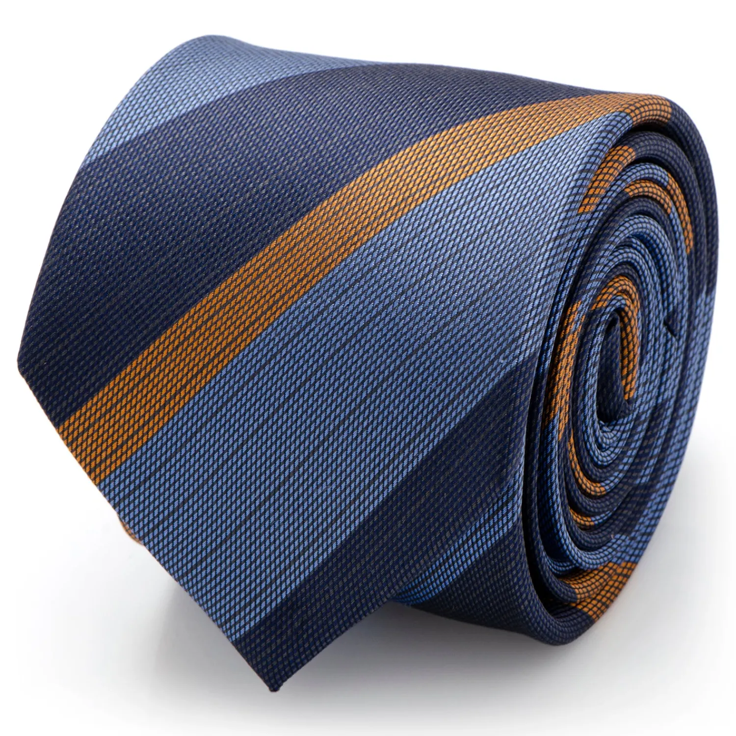 Clearance The Andrew Tie (Blue Orange Stripe Men's Tie) Classic Ties