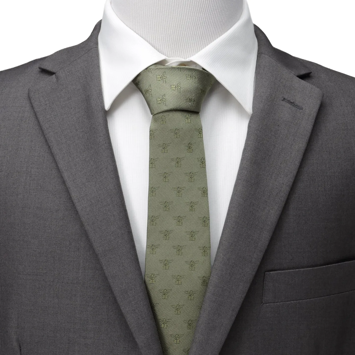 Cheap The Child Sage Green Men's Tie Star Wars Ties