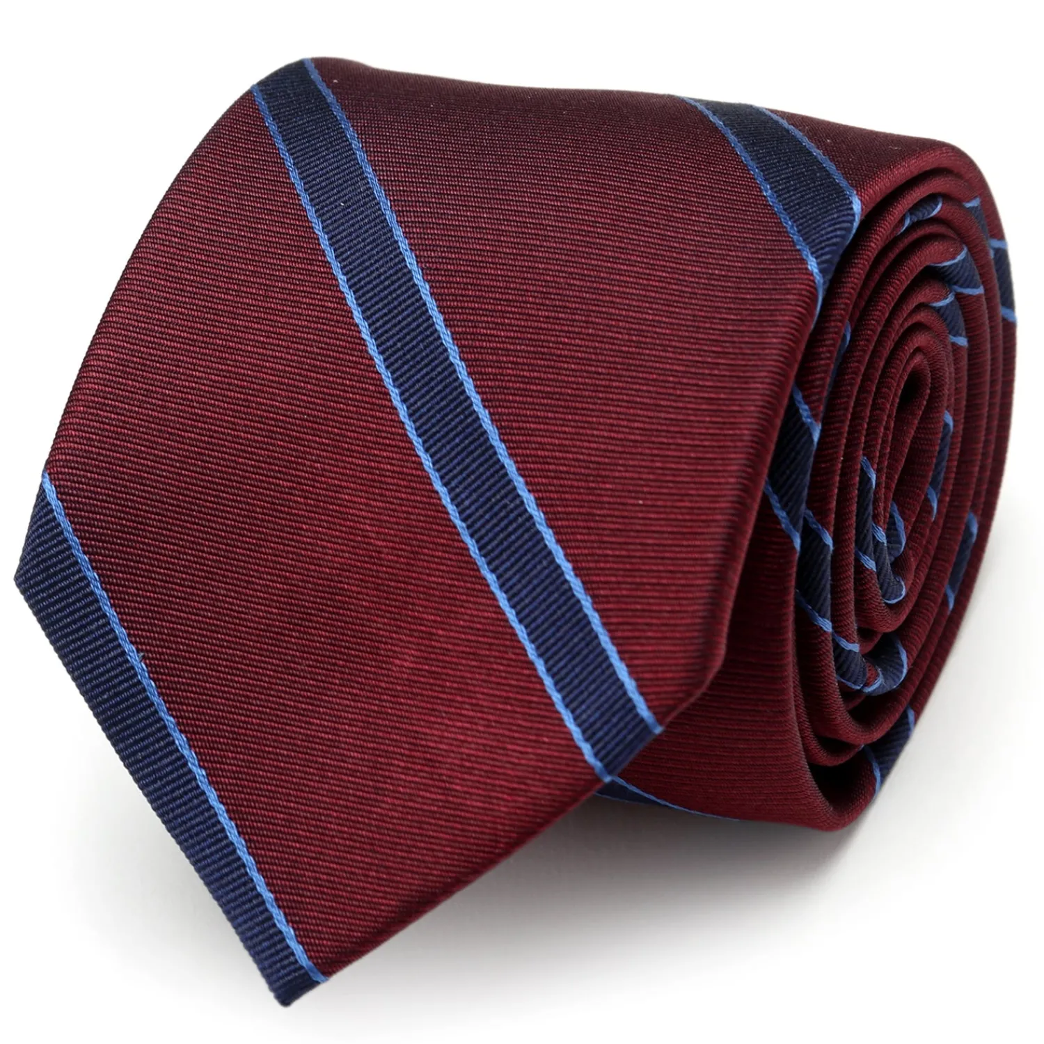 Hot The Phillip Tie (Burgundy Stripe Men's Tie) Classic Ties