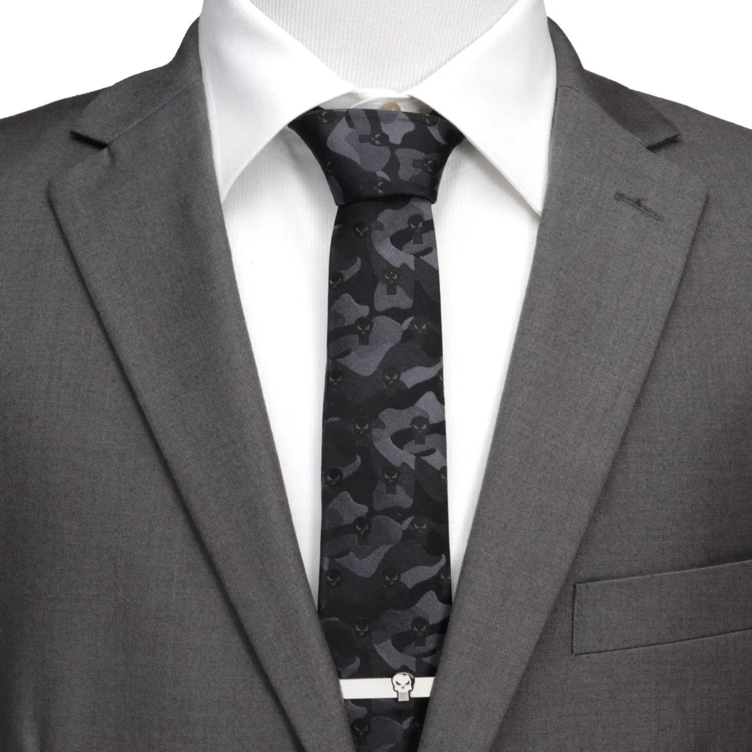 Online The Punisher Camo Black Silk Men's Tie Marvel Ties