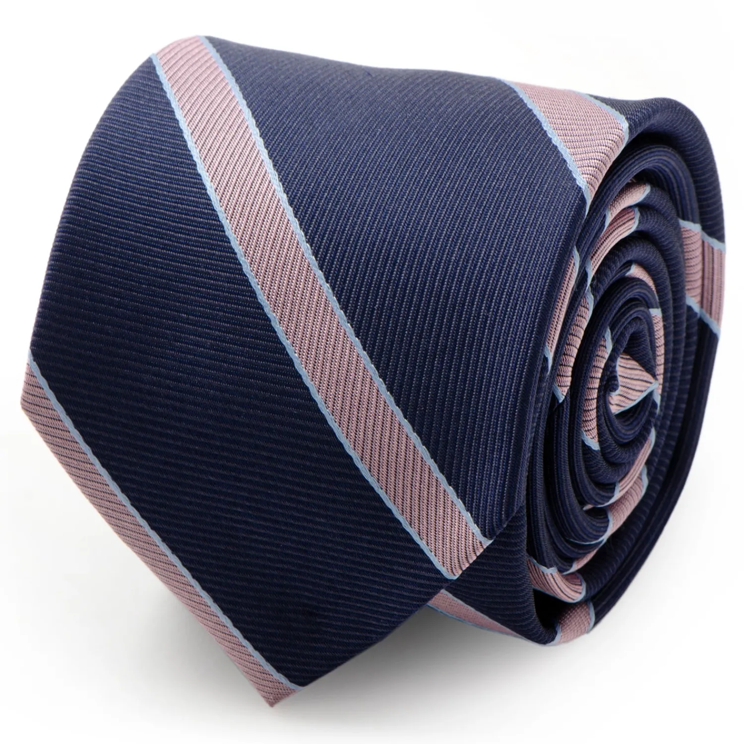 Outlet The Travis Tie (Navy Pink Stripe Men's Tie) Classic Ties