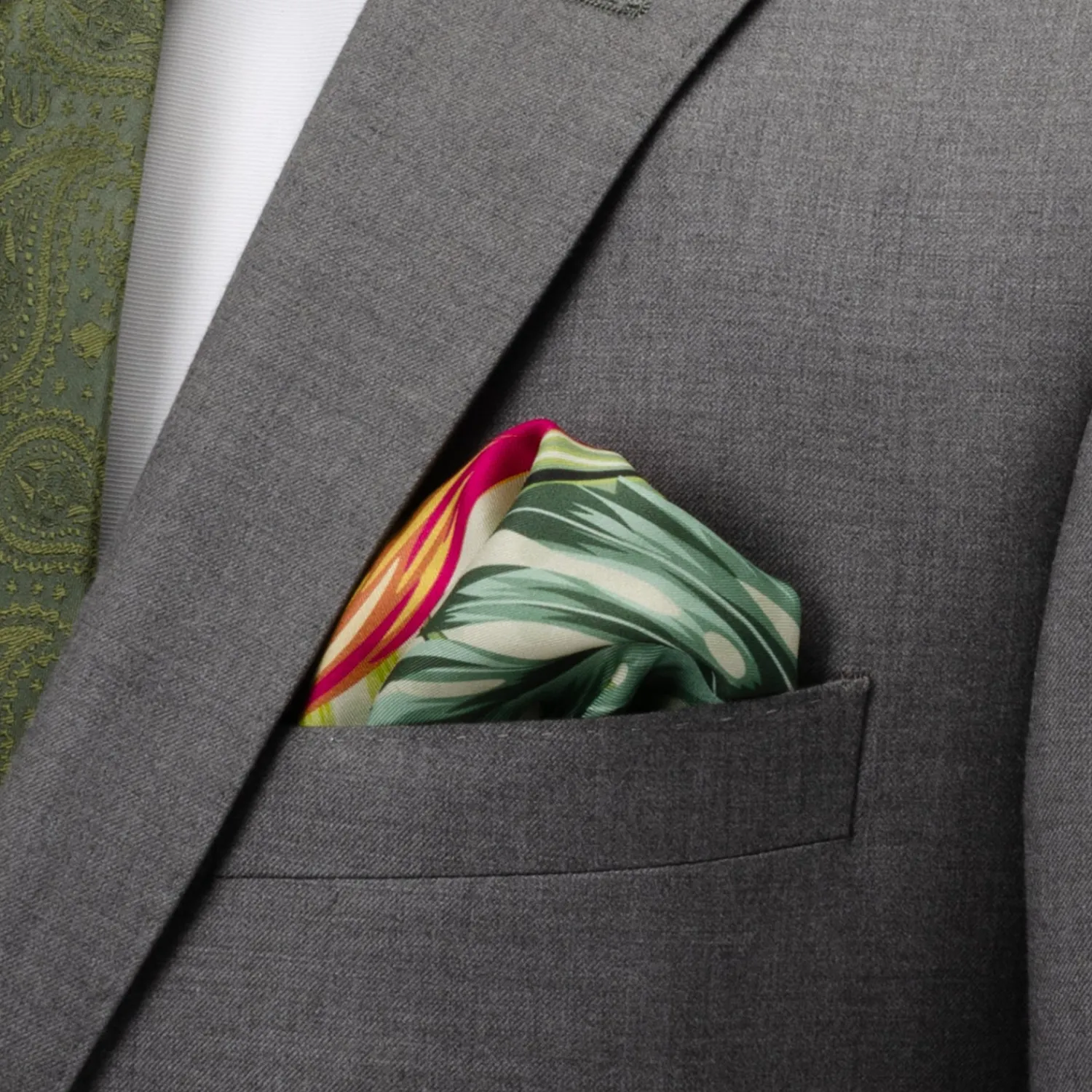 Cheap Tropical Leaf Multi Pocket Square Pocket Squares