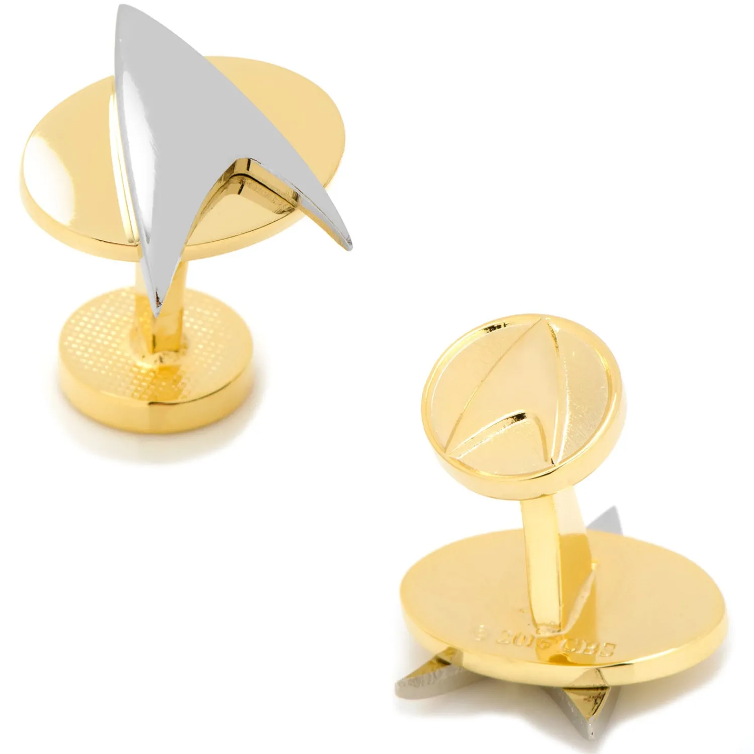 Outlet Two Tone Delta Shield Cufflinks Luxury Cufflinks | Movies & Characters Cufflinks