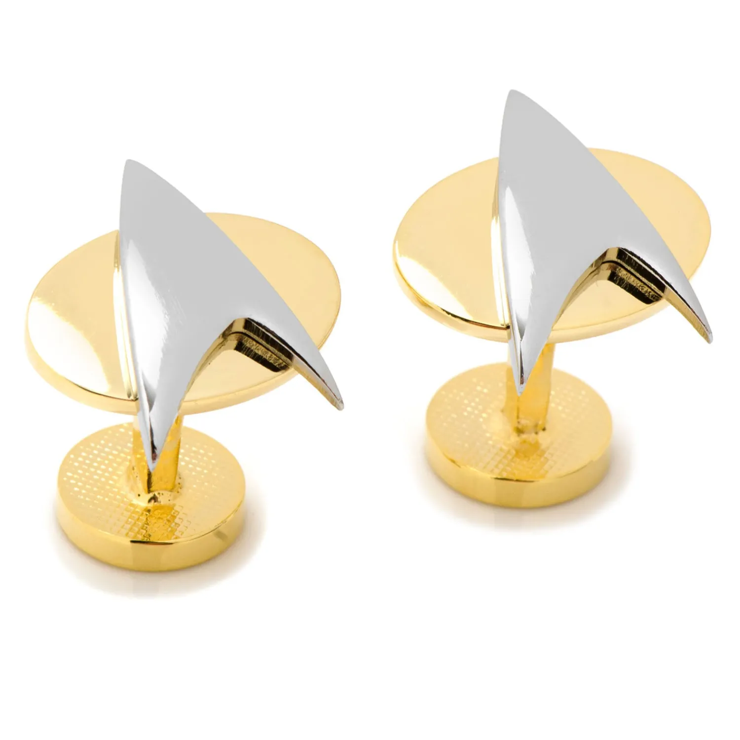 Outlet Two Tone Delta Shield Cufflinks Luxury Cufflinks | Movies & Characters Cufflinks