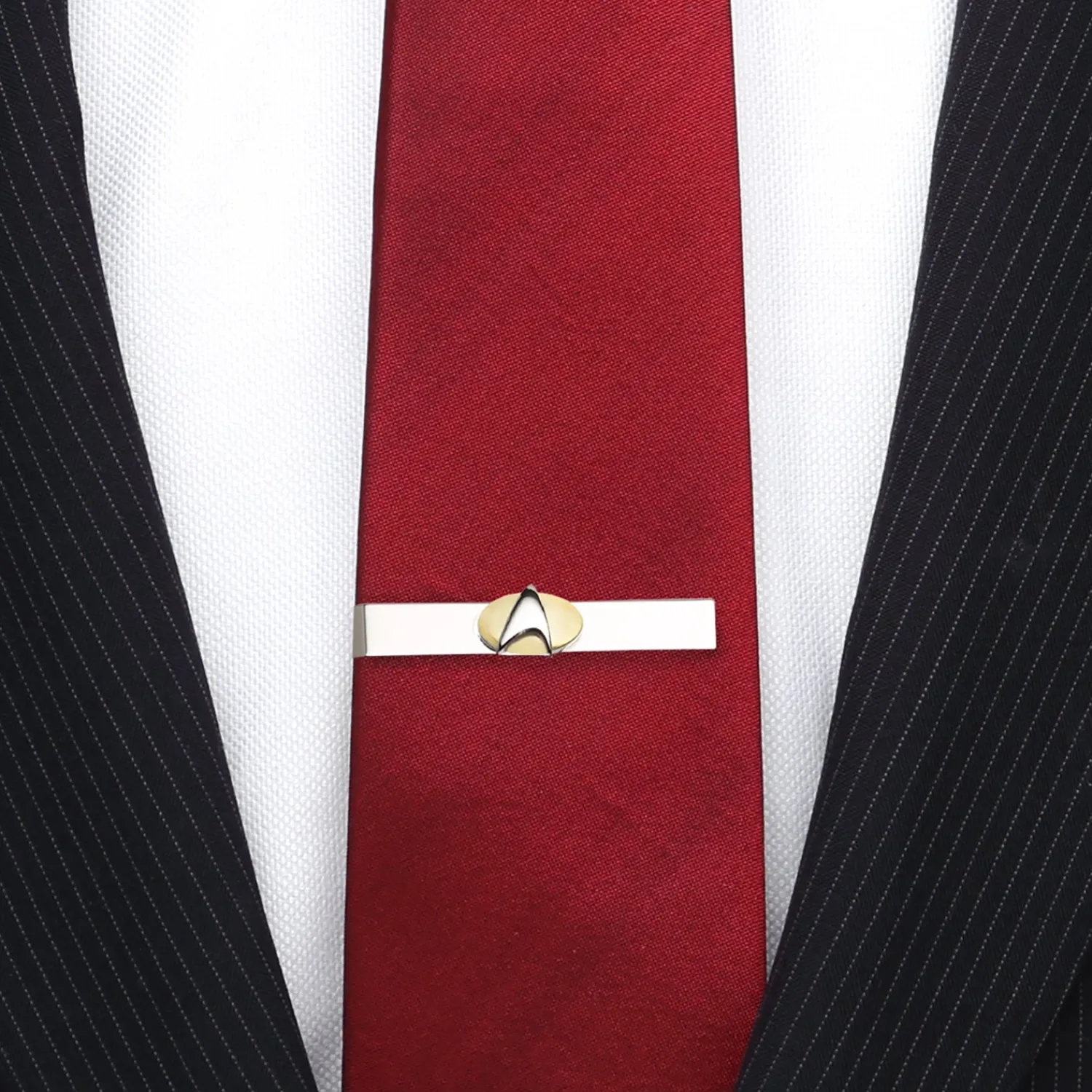 Hot Two Tone Delta Shield Tie Bar Movies & Characters Tie Bars