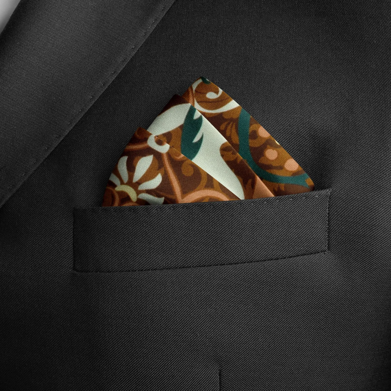 Discount VDP Biltmore Renaissance Revival Brown Pocket Square Pocket Squares