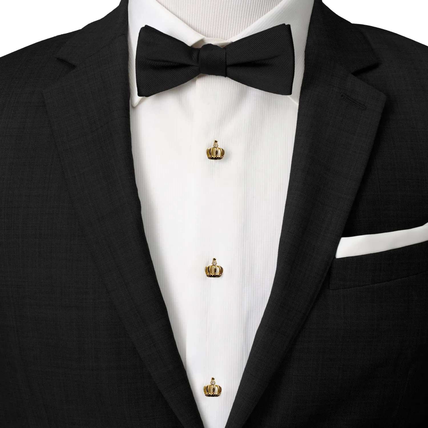 Outlet VDP 3D Crown Gold Crystal Stud Set Stud Sets
