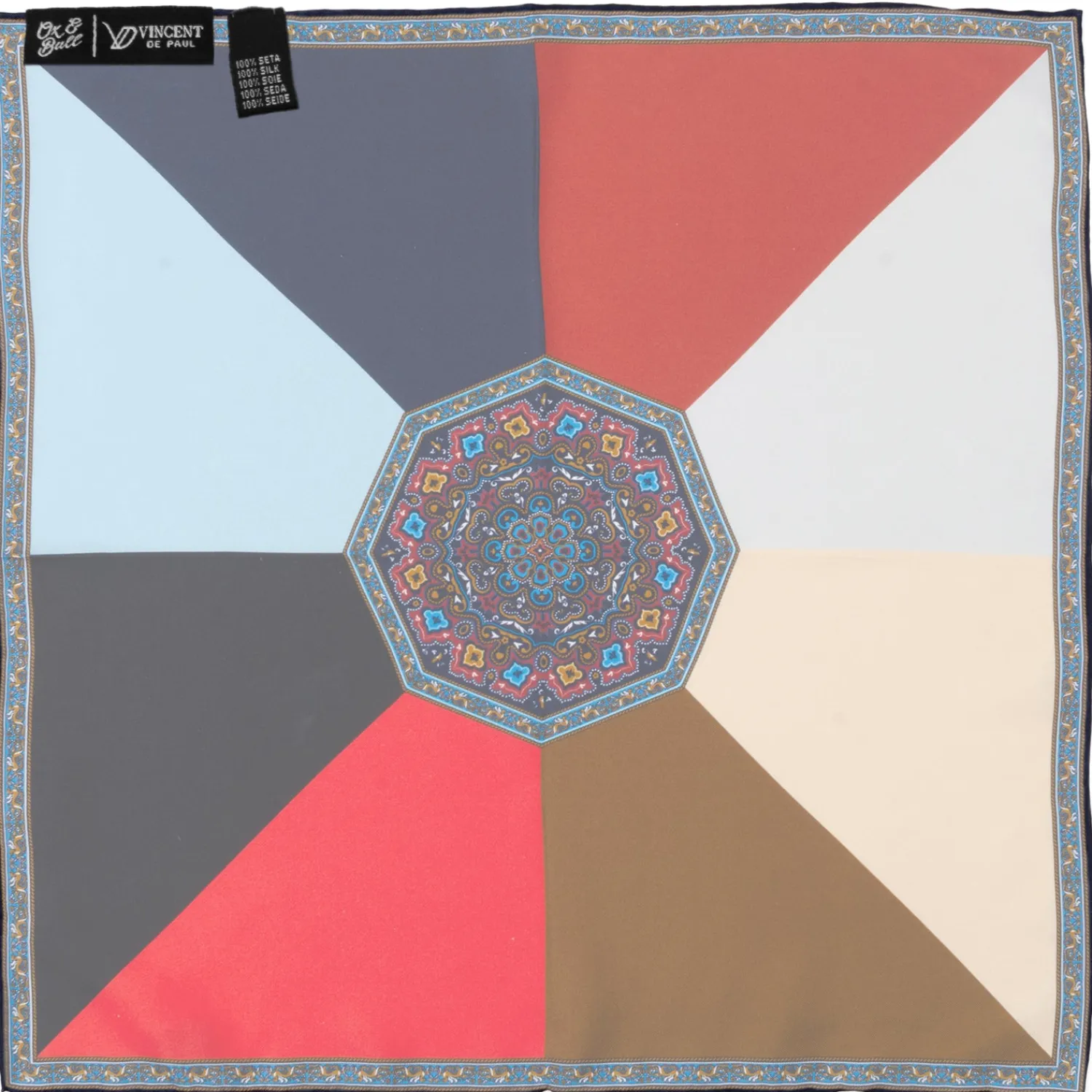 Store VDP Multi Colored Paisley Pocket Square Pocket Squares