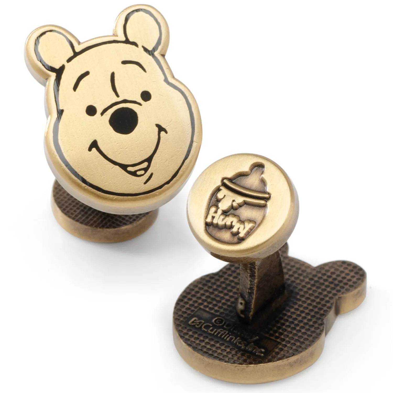 Flash Sale Winnie The Pooh Face Gold Cufflinks Luxury Cufflinks | Movies & Characters Cufflinks