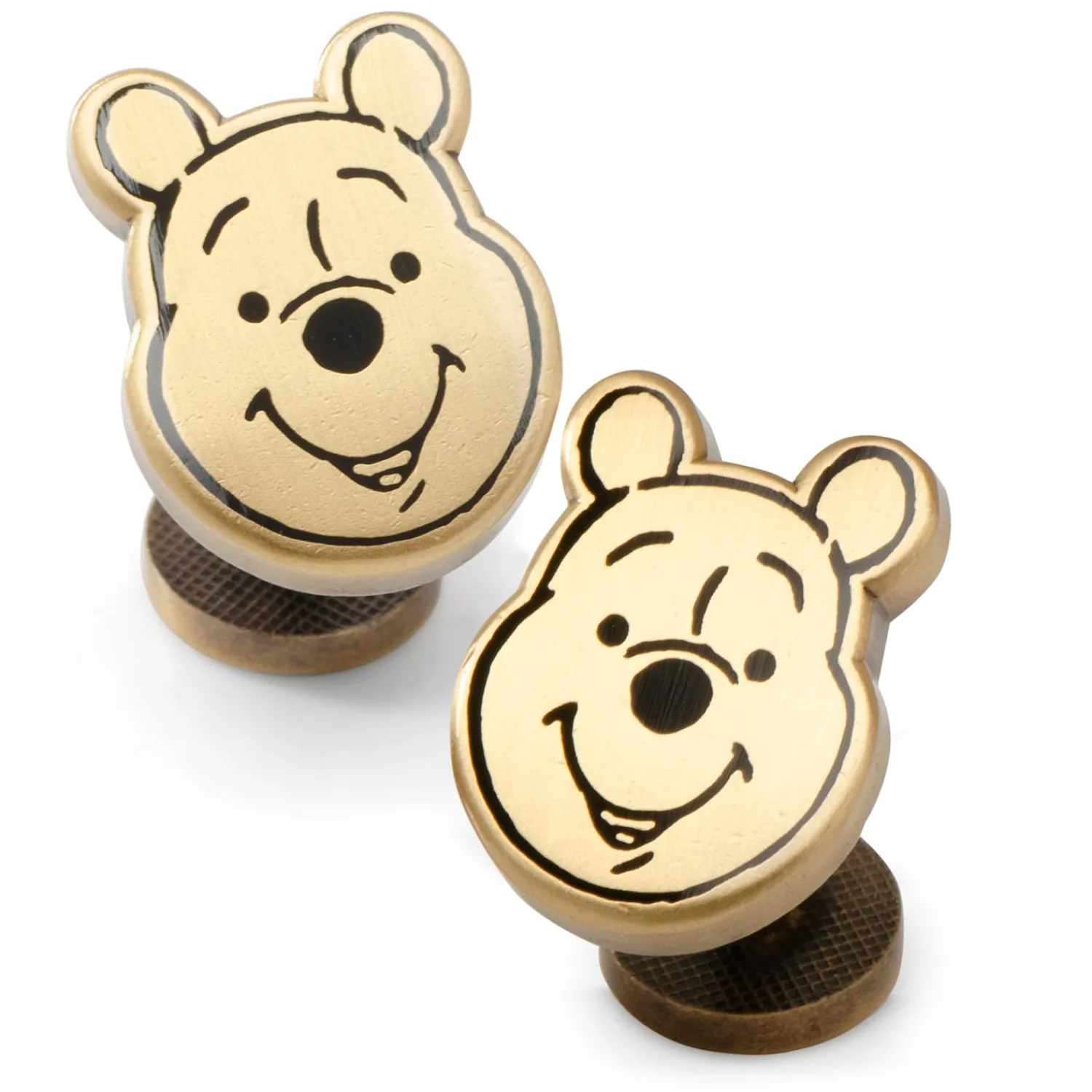 Flash Sale Winnie The Pooh Face Gold Cufflinks Luxury Cufflinks | Movies & Characters Cufflinks