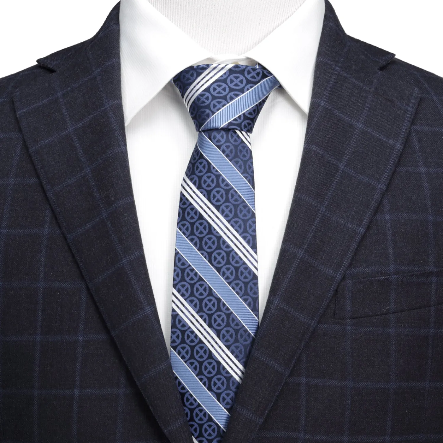 Store X-Men Symbol Navy Men's Tie Marvel Ties