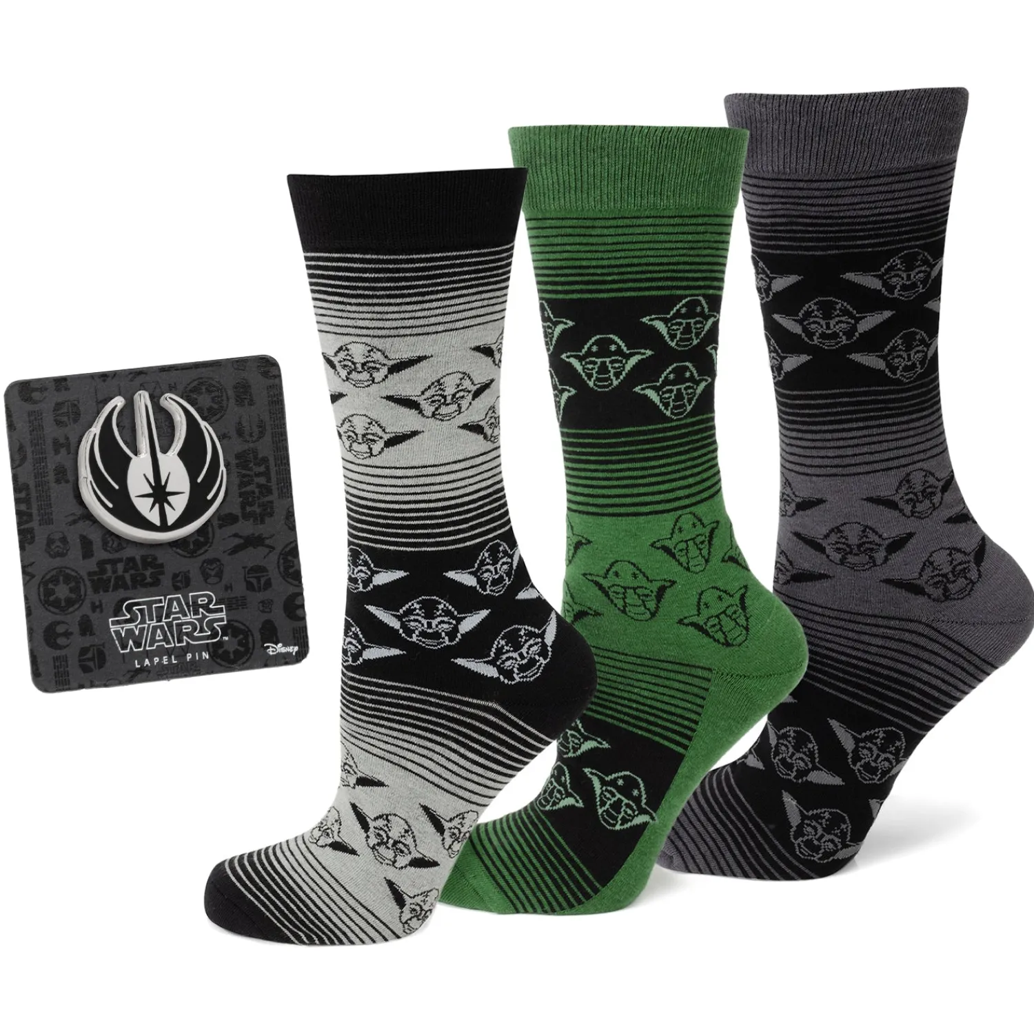 Shop Yoda Ombre Stripe and Jedi Gift Set Socks
