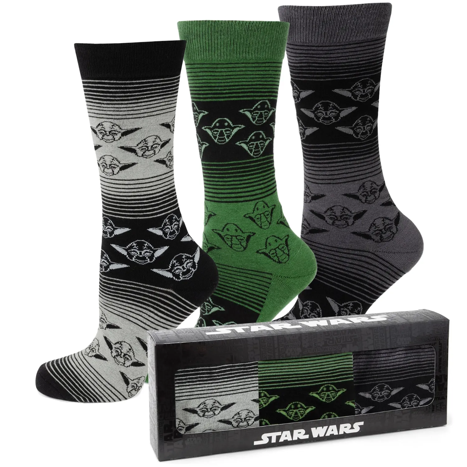 Shop Yoda Ombre Stripe and Jedi Gift Set Socks